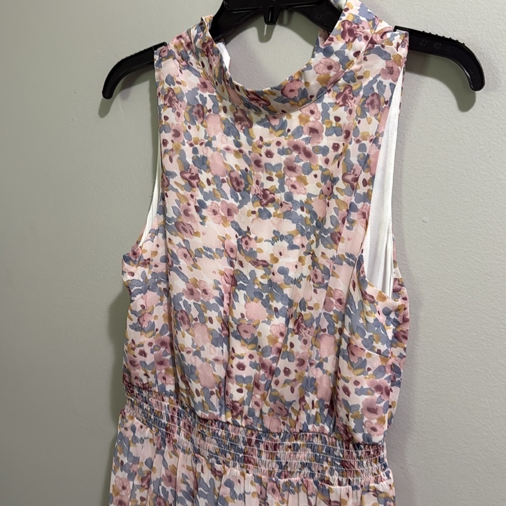 FSL Apparel floral print ruffled halter top maxi dress - Picture 5 of 8